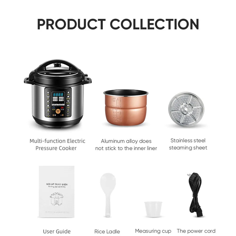 XEOLEO 6L Multifunction Electric Pressure cooker suitable 5 people use Household High pressure pot Rice cooker