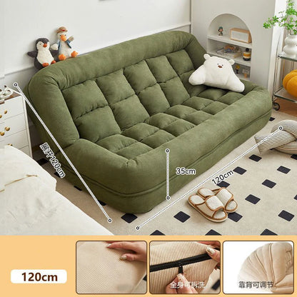 Folding Sofa Angle Adjustable Sofa Bed Sleepable Bedroom Living Room Leisure Chair Recliner Tatami Seating Furniture