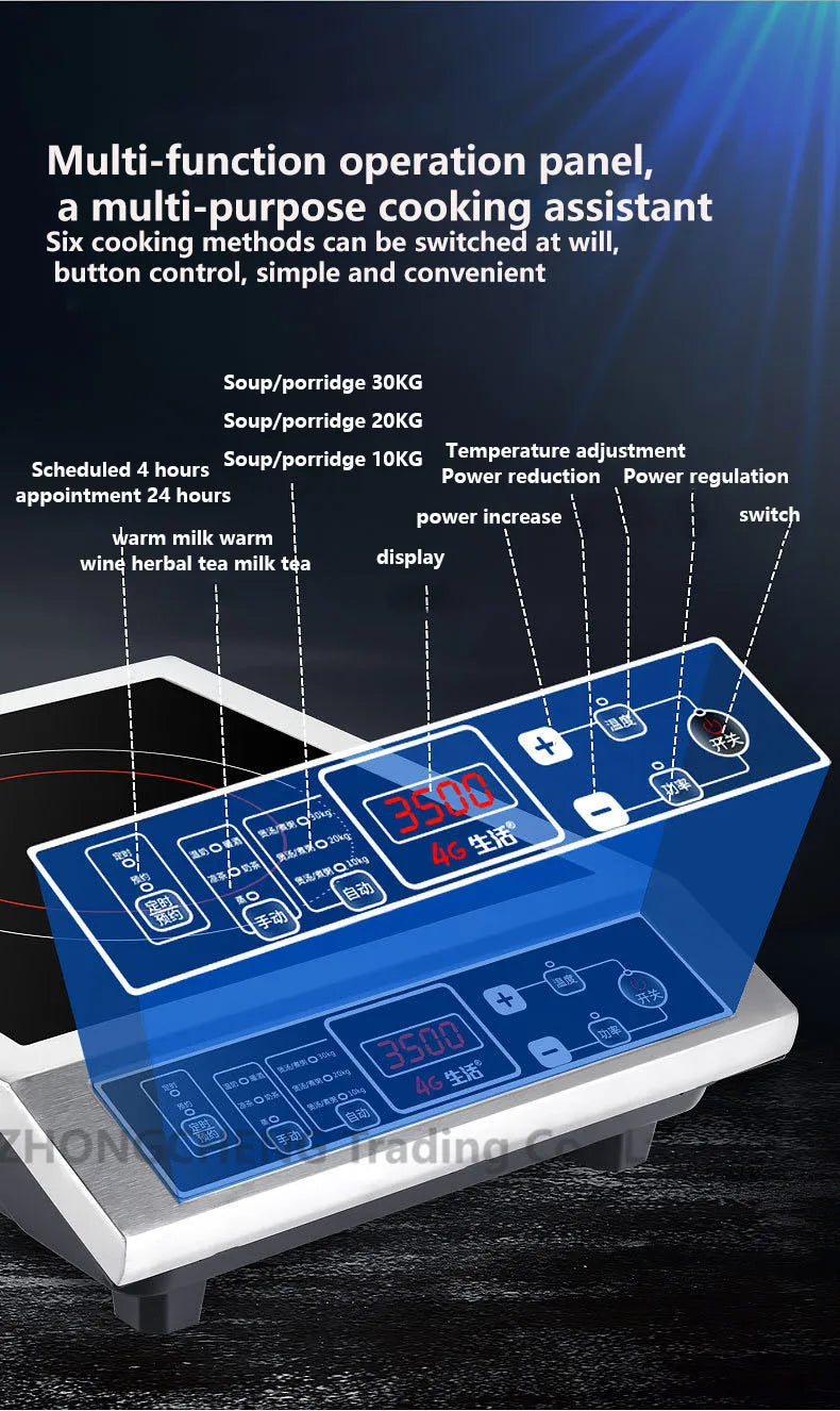 Induction Cooker 3500W High-power Stir-frying Button commercial electric cooker canteen induction cooker  stoves