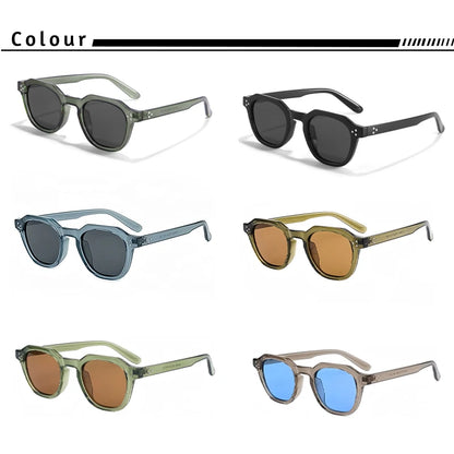 CATERSIDE Retro Polarized Sunglasses Men Ultralight TR90 Frame Polygon Women Sun Glasses Outdoor High Quality Travel  Eyewear