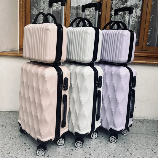 Luggage 2-Piece Set Boarding Luggage Bag 20inch Satchel Small Mother-In-Law Box 14inch Handbag Trolley Case Universal Wheel Lightweight Travel Gift Password Box