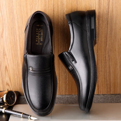 Leather Men Formal Shoes Luxury Brand 2025 Men's Loafers Dress Moccasins Breathable Slip on Black Driving Shoes Plus Size 38-46