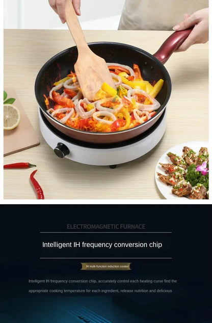 220V 2200W round induction cooker household small multi-functional hot pot dormitory mini cooking Pot Stove