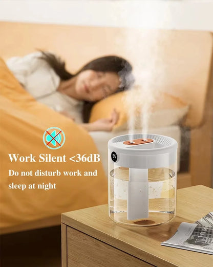 2L Humidifier Household Small Large Capacity Mute Bedroom Usb Office Desktop Portable Student Two Port Spray Water Supplement