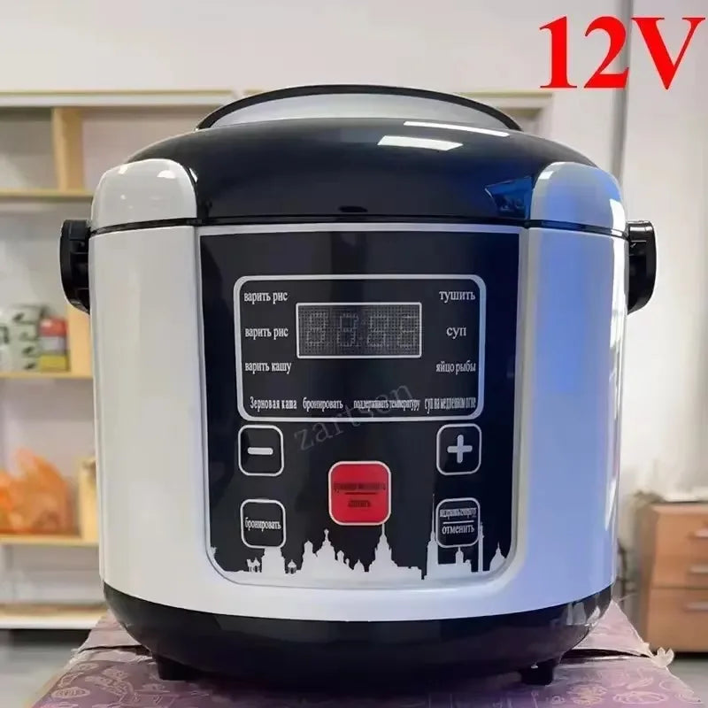 2L Electric Mini Rice Cooker MultiCooker Portable Car Rice Cooker 12V 24V Cooking Machine For Car and Truck