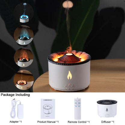 Jellyfish Volcano Fire Flame Aroma Air Humidifier Diffuser Essential Oil Electric Smell for Home Perfume Cool Mist Maker