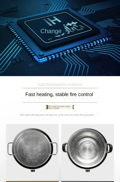 220V 2200W round induction cooker household small multi-functional hot pot dormitory mini cooking Pot Stove