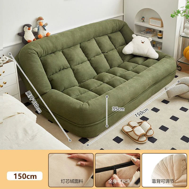 Folding Sofa Angle Adjustable Sofa Bed Sleepable Bedroom Living Room Leisure Chair Recliner Tatami Seating Furniture