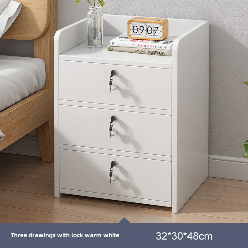 Bedside Table Simple Modern Simple Small Household Storage 협탁Small Cabinet Locker Rack Bedroom Furniture Rental Room Nightstands