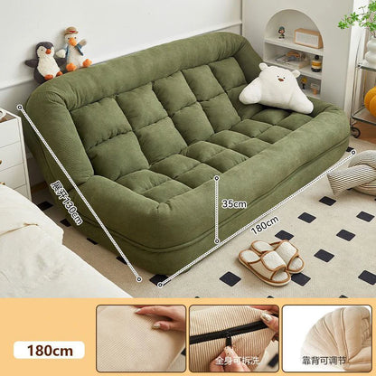 Folding Sofa Angle Adjustable Sofa Bed Sleepable Bedroom Living Room Leisure Chair Recliner Tatami Seating Furniture