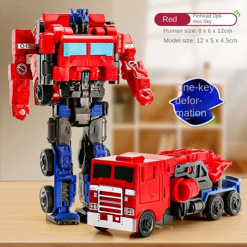 One Step Deformation Robot Transformation Car Toy Action Figure Model Kid Puzzle Toy Anime Robot Model Deformation Car