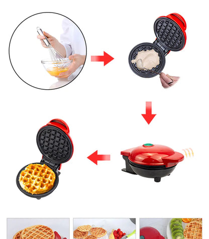 110V&220V Electric Mini Waffles Maker Machine Kitchen Cooking Appliance for Kids Breakfast Dessert  Pot    Small Fried Eggs