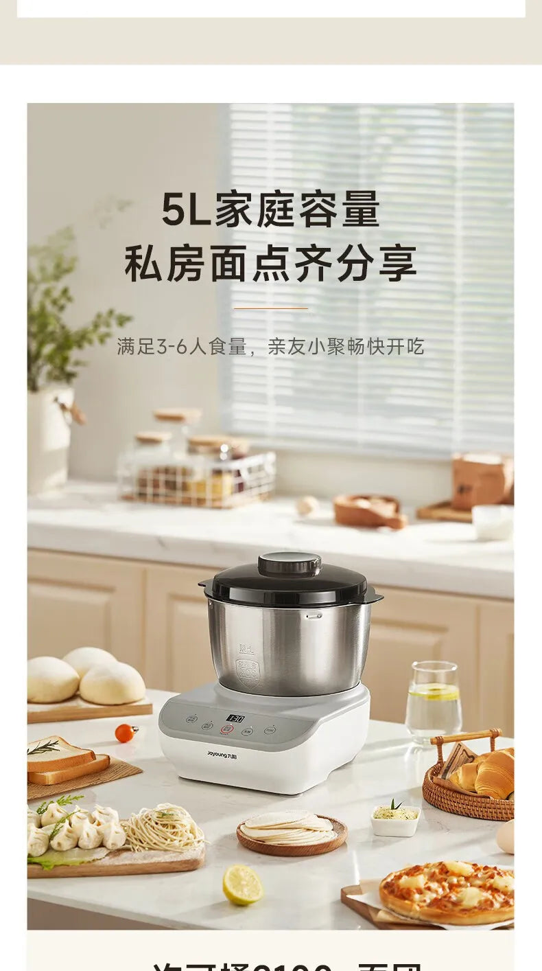 Electric Dough Mixer Intelligent Timing Dough Kneading Machine Food Grade 304 Stainless Steel Food Mixer Automatic Stand Mixer