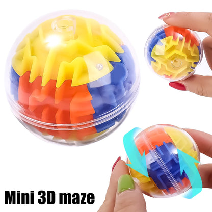 3D Maze Magic Cube Six-sided Transparent Puzzle Speed Cube Rolling Ball Magic Cubes Maze Toys For Children Stress Reliever Toys