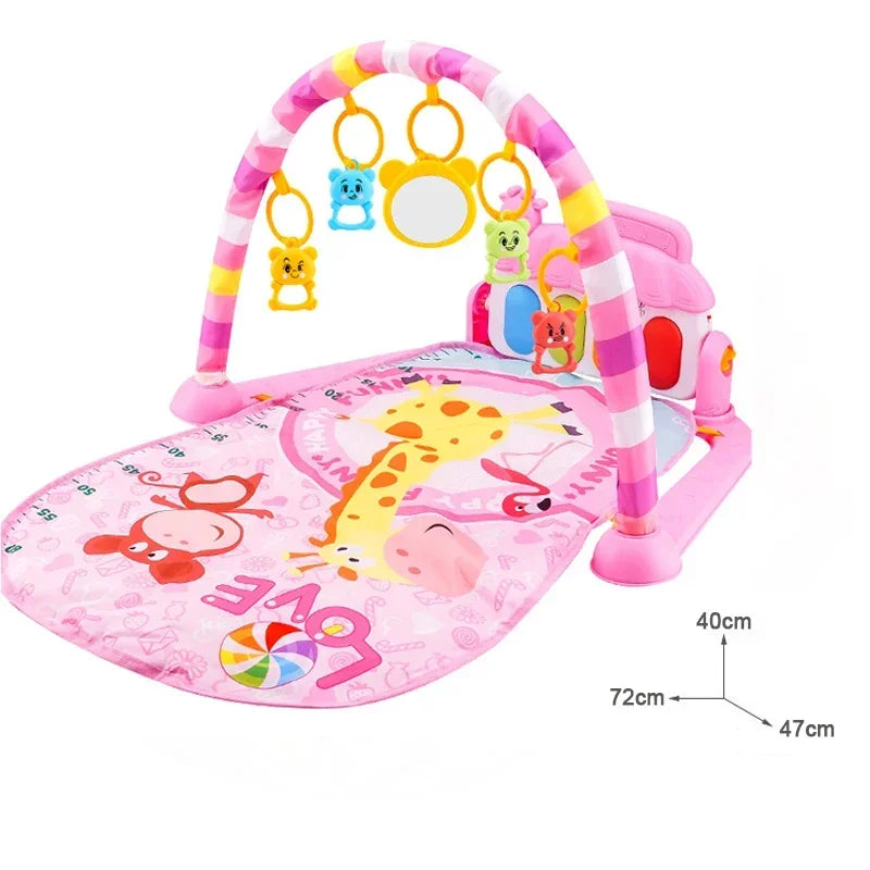 Baby Activity Gym Rack Early Education 0-36 Months Toy Gifts Musical Newborn Piano Keyboard Crawling Blanket Pedal Play Mat