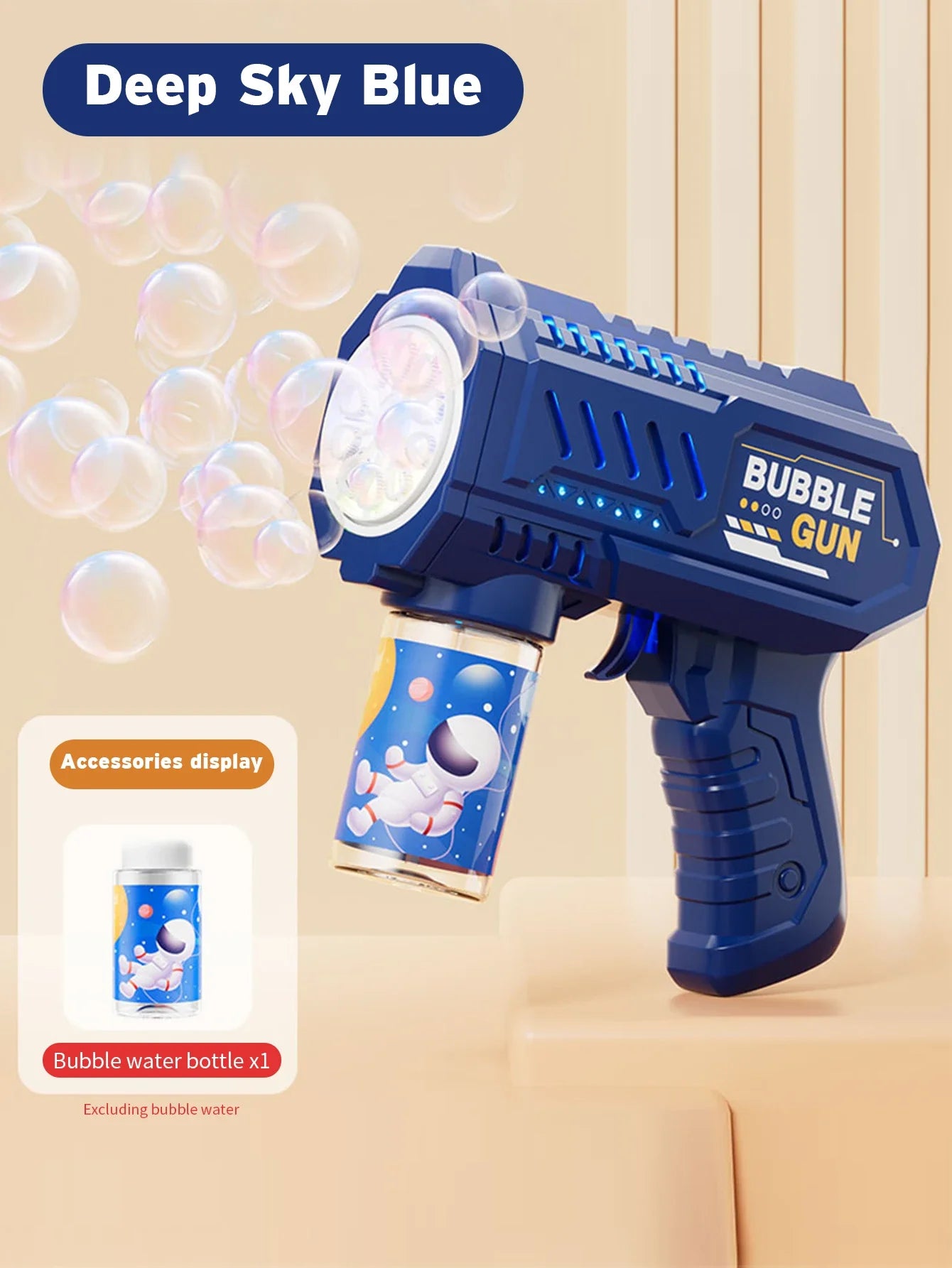 Fully Automatic Bubble Gun Rocket Bubbles Machine Automatic Blower with Bubble Liquid Toy for Kids Beach Outdoor Bubble Gifts