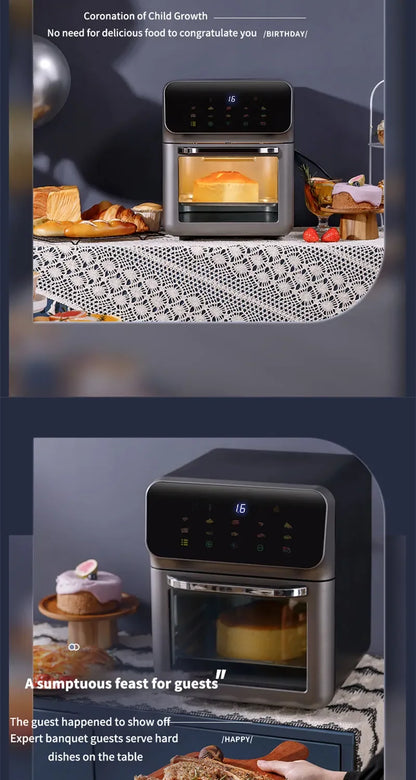 Visual Air Fryer Oven Microwave Oven Machine 110V Household Large Capacity Intelligent Automatic Electric Fryer Freidora De Aire