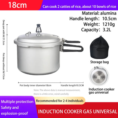 Portable Folding Handle Pressure Cooker 2.2L/3.2L/4.5L Suitable For Outdoor Camping Hiking Climbing High Altitude Fast Cooking