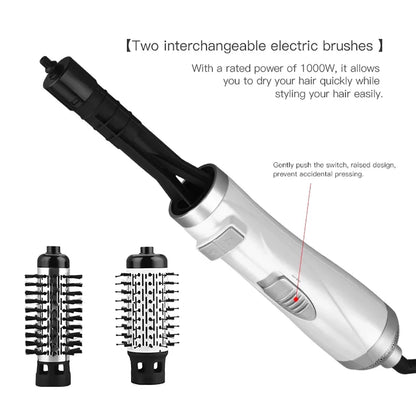 Rotational Professinal Hair Dryer Comb Straightening Brush 2 in 1 Salon Blower Multifunctional Styling Tools Straight and Curler