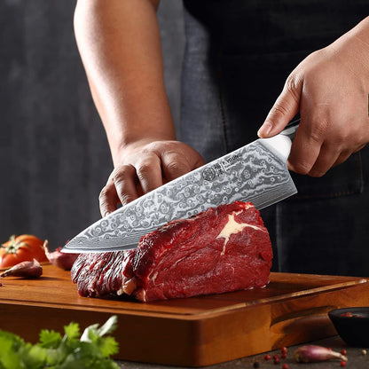 F.YOUNG 8 Inch Professional Chef's Knives Japanese 67 Layer Damascus Steel VG10 Core Super Sharp Meat Vegetable Kitchen Knife