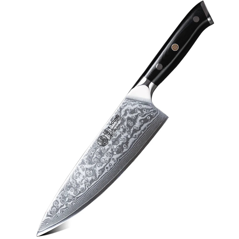 F.YOUNG 8 Inch Professional Chef's Knives Japanese 67 Layer Damascus Steel VG10 Core Super Sharp Meat Vegetable Kitchen Knife