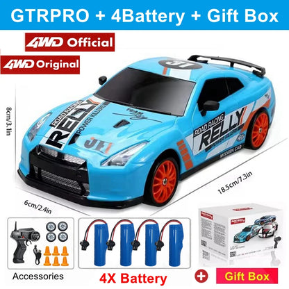 4WD RC Drift Car Remote Control GTRPRO AE86PRO Model 4x4 Racing RTR Radio Truck Vehicle Toy Gift for Boy Girl Children Kid Adult