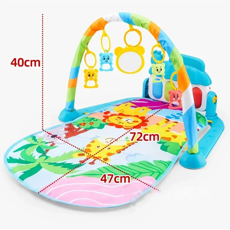 Baby Activity Gym Rack Early Education 0-36 Months Toy Gifts Musical Newborn Piano Keyboard Crawling Blanket Pedal Play Mat