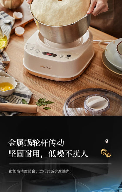 5L Electric Dough Mixer Household Timing Dough Kneading Machine Stand Mixer Microcomputer Control Flour Fermentation Mixer