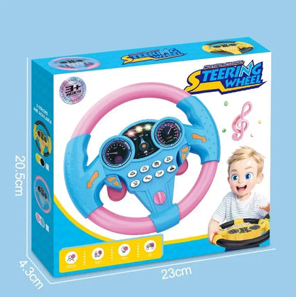 Infant Shining Simulation Steering Wheel Toys Children's Toy Kids Early Education Copilots Stroller Steering Wheel Vocal Toys