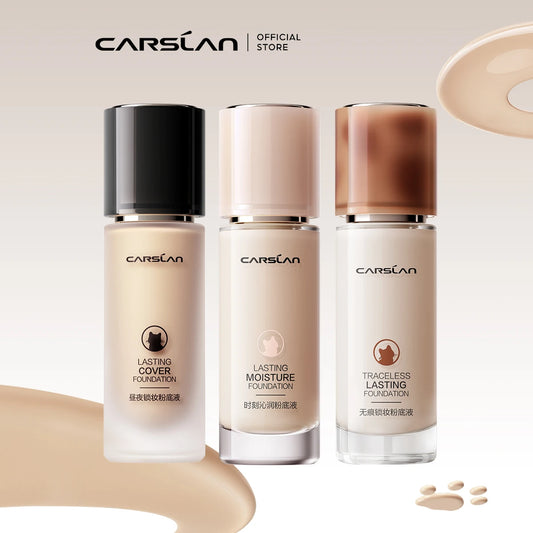 CARSLAN Long-lasting Moisture Matte Liquid Face Foundation Full Coverage Concealer Whitening Oil Control Face Base Makeup