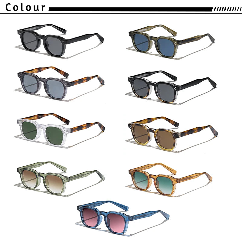 CATERSIDE Retro Punk Men Sunglasses Small Frame Square Personalized Design Sun Glasses Women Travel Party Business Festival Gift