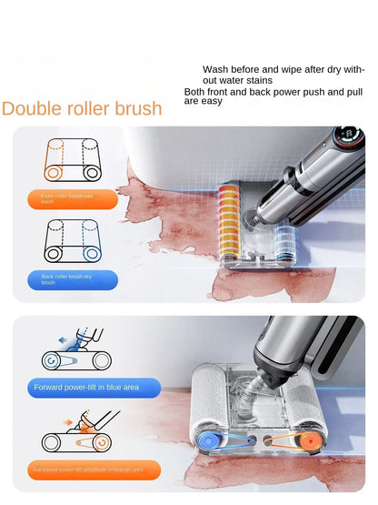 UWANT X200 Double Roller Brush Hot Water Floor Washer Welt Washing Drag Suction Drying Household Appliances  Electric Mop