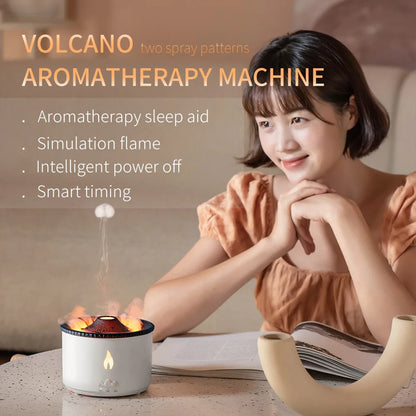 Jellyfish Volcano Fire Flame Aroma Air Humidifier Diffuser Essential Oil Electric Smell for Home Perfume Cool Mist Maker