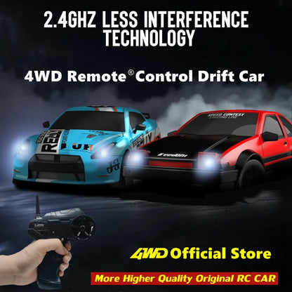 4WD RC Drift Car Remote Control GTRPRO AE86PRO Model 4x4 Racing RTR Radio Truck Vehicle Toy Gift for Boy Girl Children Kid Adult