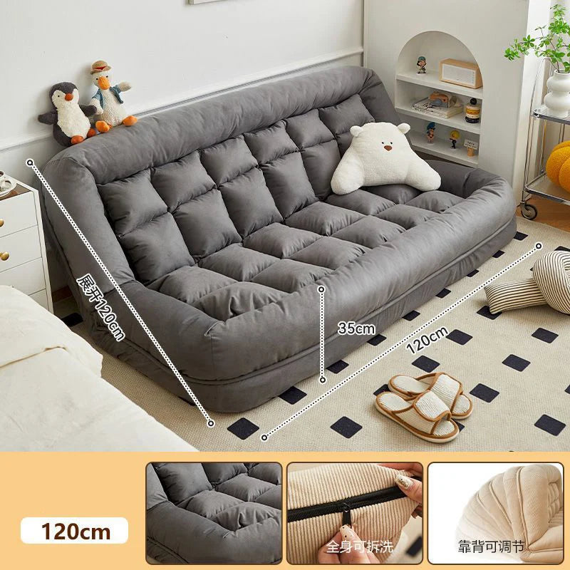 Folding Sofa Angle Adjustable Sofa Bed Sleepable Bedroom Living Room Leisure Chair Recliner Tatami Seating Furniture