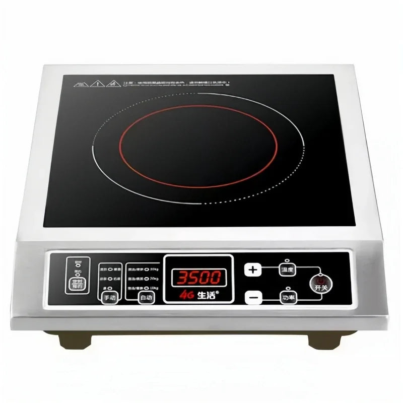 220V High-power Induction Cooker 3500W Stainless Steel Induction Cooker Household Stir-fry Flat Stovetop Induction Cooktop