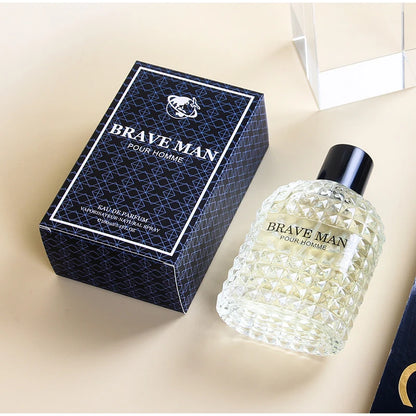 Brave Man For Perfume Charming Cologne Long-lasting Fragrance Tender Woody Scent Leather Notes Oriental Note Eau De Parfum 100ml