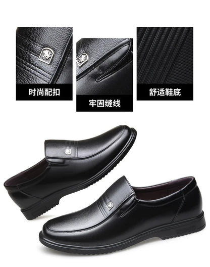 Leather Men Formal Shoes Luxury Brand 2025 Men's Loafers Dress Moccasins Breathable Slip on Black Driving Shoes Plus Size 38-46