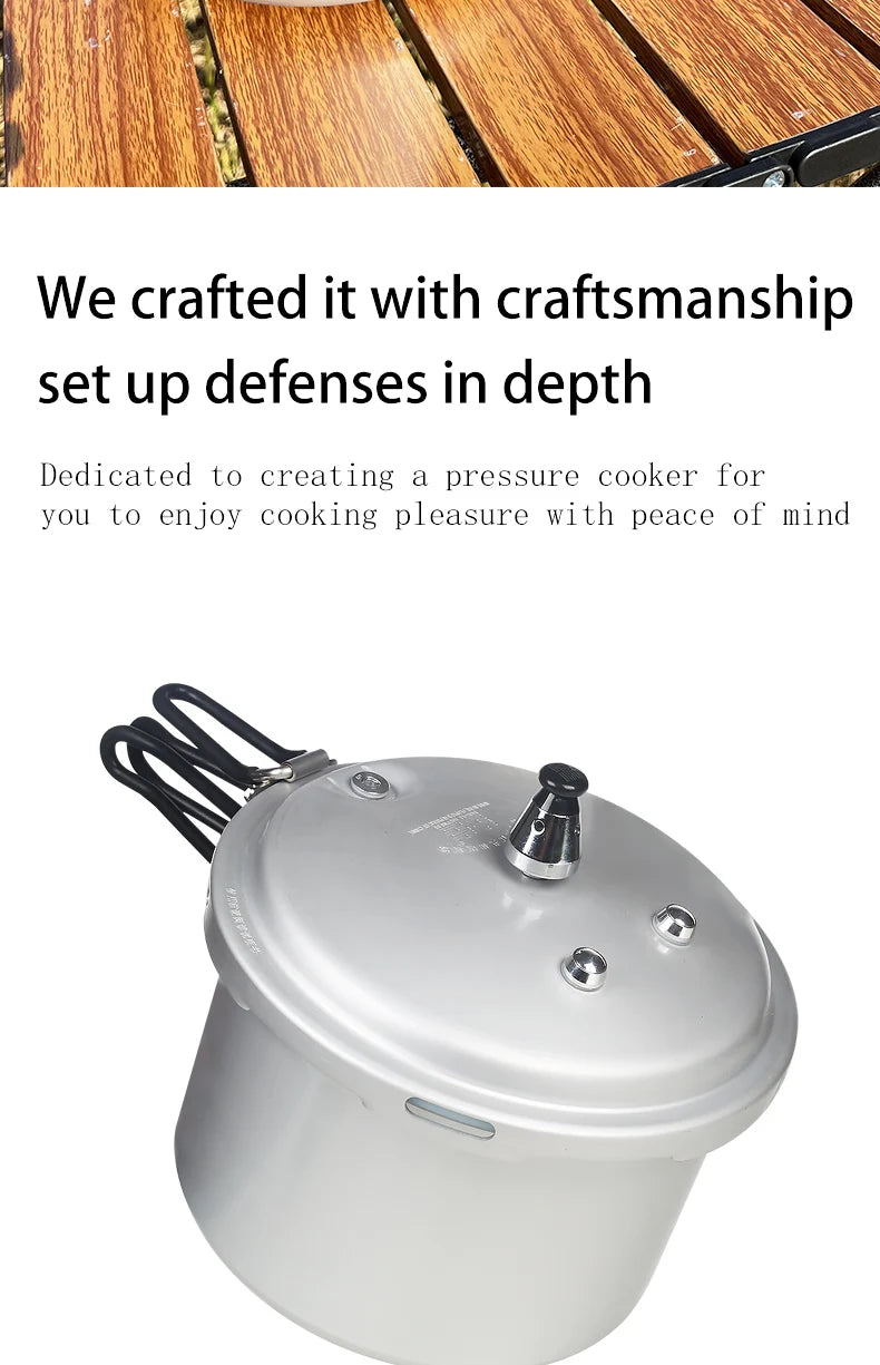 Portable Folding Handle Pressure Cooker 2.2L/3.2L/4.5L Suitable For Outdoor Camping Hiking Climbing High Altitude Fast Cooking