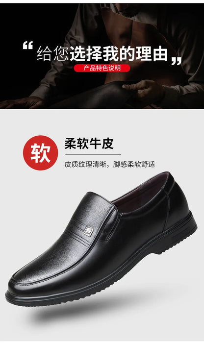 Leather Men Formal Shoes Luxury Brand 2025 Men's Loafers Dress Moccasins Breathable Slip on Black Driving Shoes Plus Size 38-46