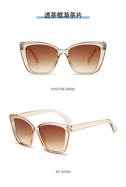 INS Vintage Cat Eye Sunglasses Women Square Small Frame Sun Glasses Female Brand Designer Retro Shades Fashion Oculos De Sol