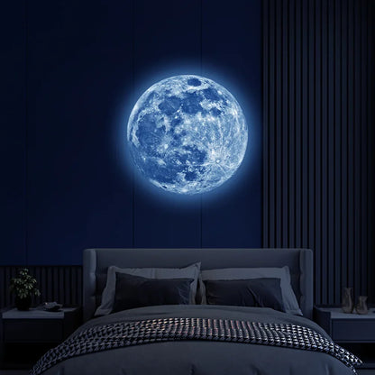 5-30cm Luminous Moon Sticker PVC Waterproof Green Blue Glowing Sticker Home Glow in The Dark Wall Decoration Stickers 여자 알몸 오나홀