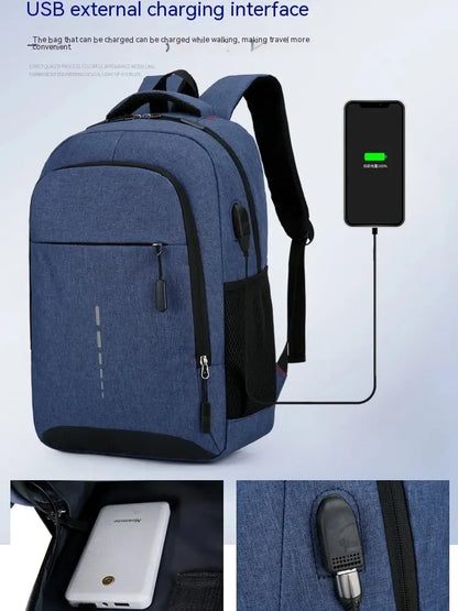 Mens BackPack LargeCapacity Simple Fashion Travel Female Student ComputerBag