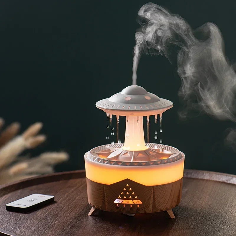 Rain Cloud Night Light humidifier with raining water drop sound and 7 color led light essential oil diffuser aromatherapy