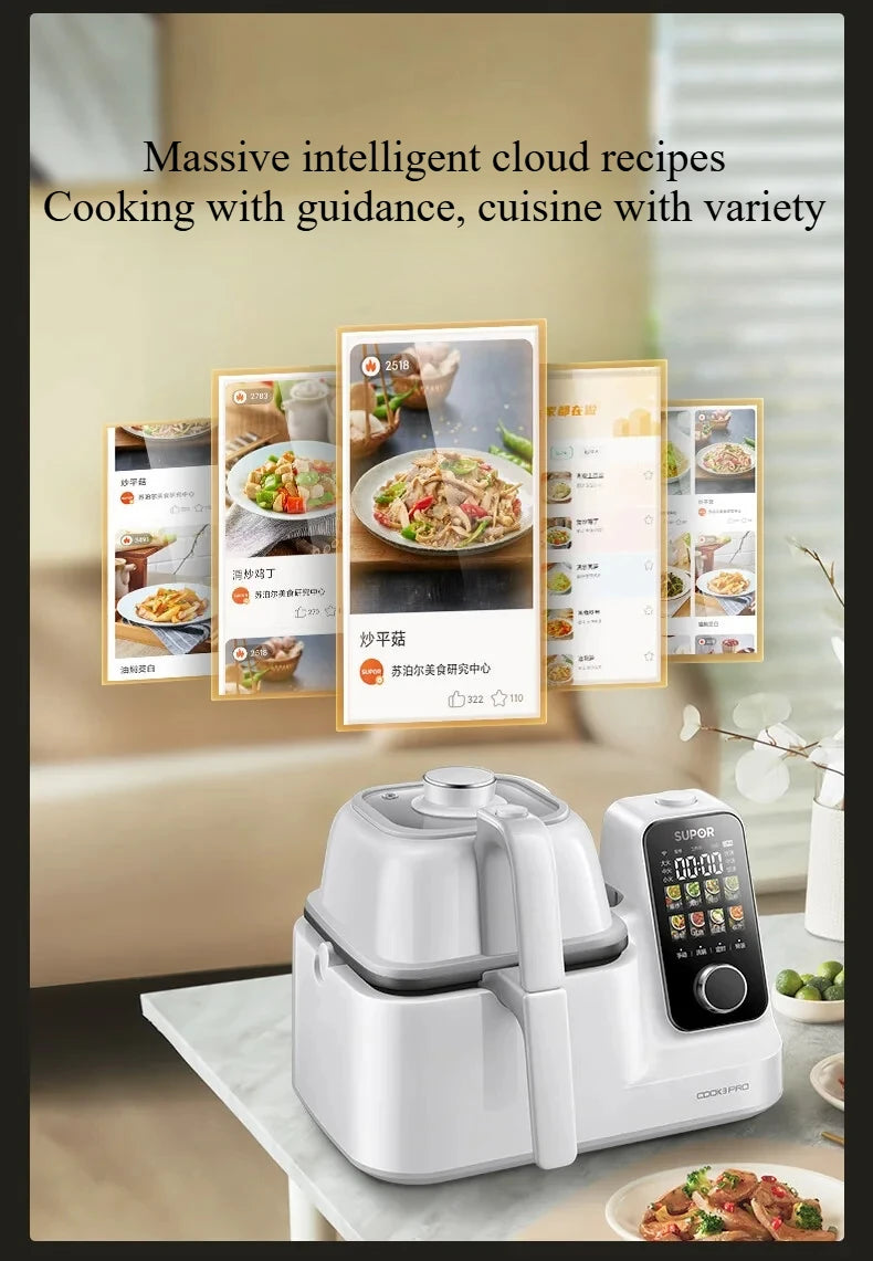 220V Kitchen Robot Cooker Automatic Stir Fry Machine Multi Functional Cooking Robot Kitchen Equipment Robots De Cuisine